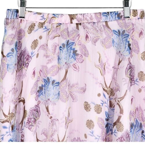 Fairy Skirt Medium Asymmetrical Flowy Floral Lavender Romantic y2k Midi Lined - Picture 3 of 12