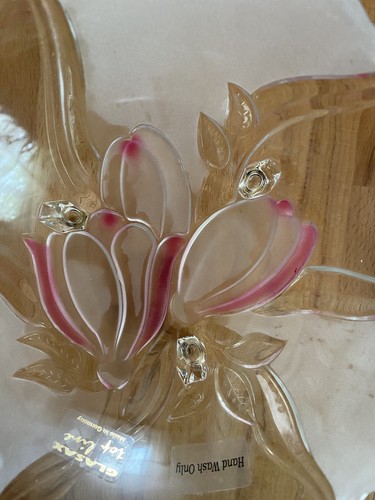Vintage Mikasa Tivoli Rosa Frosted Tulip Candy Schale - Bild 3 von 4
