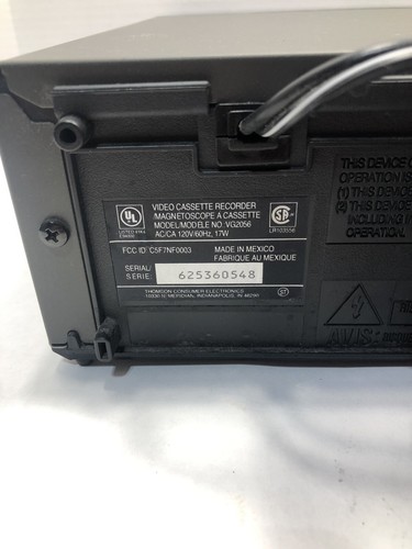 General Electric GE VCR Model VG2056 VHS Player Tested Works - Picture 5 of 8
