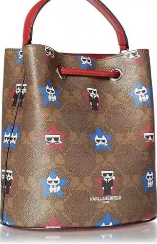 Karl Lagerfeld Paris Maybelle Bucket Crossbody/Shoulder Bag Purse NWT Cat/Ikon - Picture 5 of 5