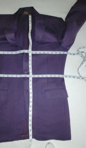 PAUL STUART ungefütterte 100%Kaschmir Jacke/Sportmantel/Blazer US 39 lang/hoch lila - Bild 11 von 17