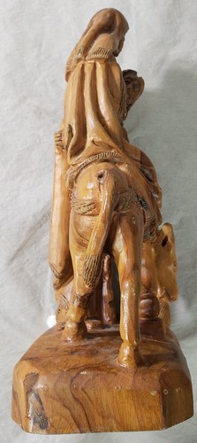 Omar Bakri Israele vintage 1979 intaglio legno di olivo statua di Gesù Maria Giuseppe 11" - Foto 16 di 23