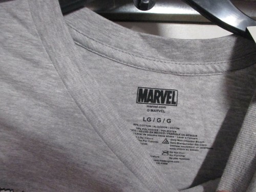 "CAPTAIN AMERICA" (MARVEL) SHORT SLEEVE T SHIRT (LRG) NWT $25 GRAY "COOL" LOGO! - Picture 6 of 6