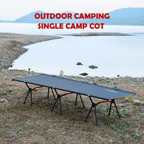 Outdoor Portable Folding Bed Camping Cot with Storage Bag for Picnic Hiking - Picture 3 of 13