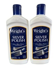 Wright's Silver Polish Cleans, Shines, & Protects Tarnish Resistant 7 Oz 2 Pack