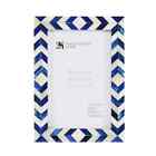 New ListingHandicrafts Home Picture Frames Chevron Tabletop & Wall Decor Gift, 4x6 - Blue