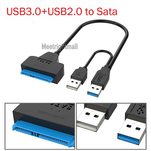 SATA to USB 3.0 2.0 Type C Adapter Cable for 2.5" Hard Drive SSD HDD Laptop Data - Picture 13 of 15