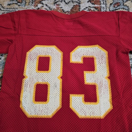 Vtg 80s Kansas City Chiefs NFL Football Jersey #83 Rawlings Youth Large Red - Picture 12 of 12