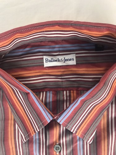Bullock & Jones Long Sleeve Striped Dress Shirt NWOT 2XL 18.5 - Picture 10 of 24