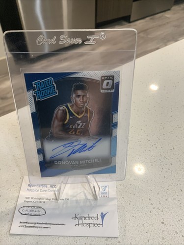 Donovan Mitchell 2017-18 Panini Donruss Optic Rated Rookie Autograph RC Auto 188 - Picture 2 of 9