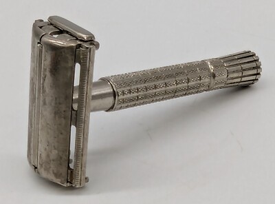 Vtg Gillette Super Speed Flare Tip 1957 C-1 DE TTO Safety Razor