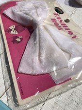 Vtg 70s Rare Girls Goody Fashion White Eyelet Hair Bow Barrette Clip NEW SEALED