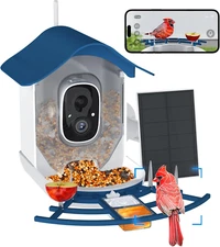 Smart Bird Feeder with Camera, 2K HD Bird Watching Camera, AI Identify, Cloud an