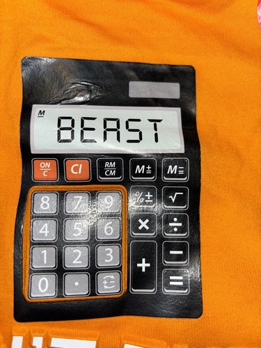 NEW COOL Boy's t-Shirt raised Letters Numbers SHIRT Buttons ORANGE 14/16 14 16 - Picture 4 of 10