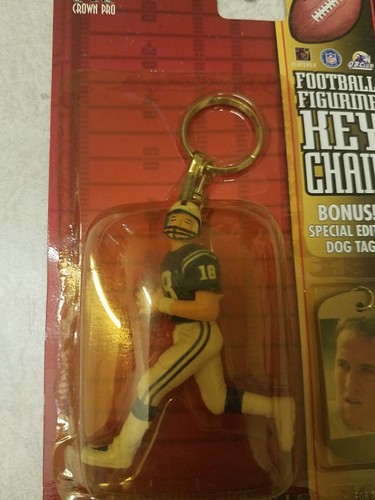 Peyton Mannin Crown Pro Football Figurina Portachiavi/Bonus Dog Tag 1999 - Foto 3 di 5