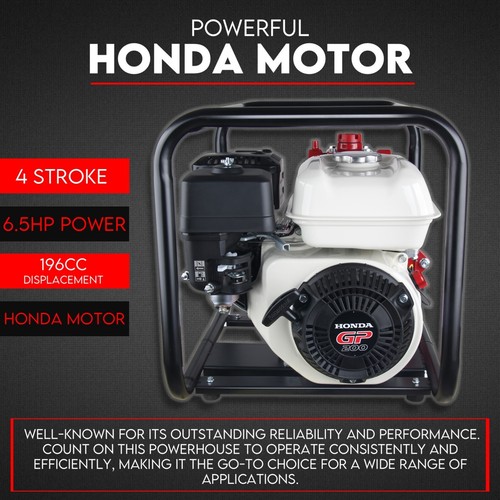 6.5HP Petrol Water Pump - Honda GP200 TWIN IMPELLER Irrigation Fire Fighting FS - Picture 5 of 16