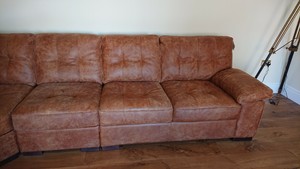 Details About Brand New Leather Sofa Still Red Details About Brand New Leather Sofa Still Red