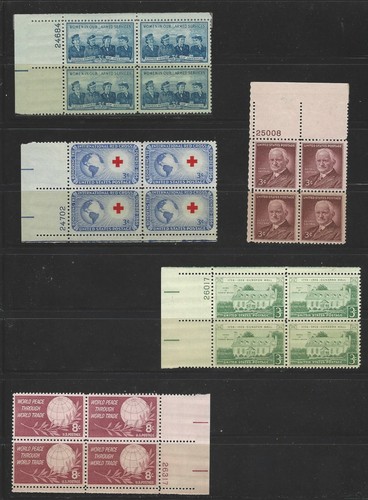 US, 1948-1959, 3c PNB’s, mint-NH 2 scans - Picture 2 of 2