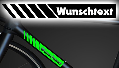 1x WUNSCHTEXT 20cm Fahrrad Aufkleber Auto Domain Beschriftung Schriftzug Bike xy - Bild 1 von 2