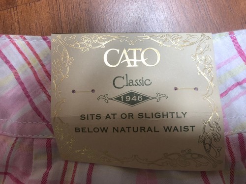 Cato’s Women’s Shorts Size 20 Pink Plaid Barbie Core NWT’S - Picture 10 of 11