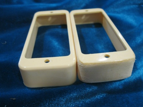 Two 1970's Gibson Les Paul Deluxe Guitar Pickup Mounting Rings Surrounds - Picture 5 of 6