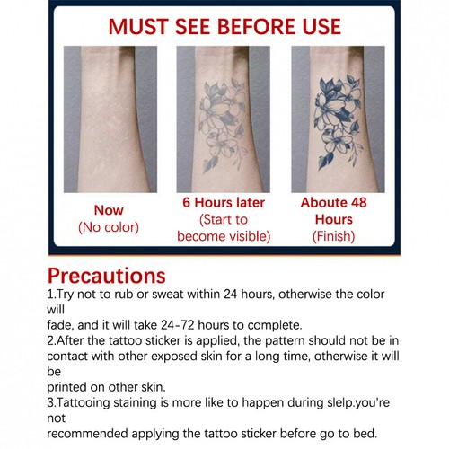 3D Spider Herbal Tattoo Waterproof Temporary Body Art Tattoo Stickers-_ - Picture 9 of 17