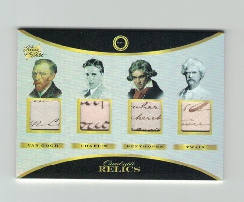 CHARLIE CHAPLIN Van Gogh BEETHOVEN Twain 2024 Pieces Of Past 1800s Ed QUAD RELIC