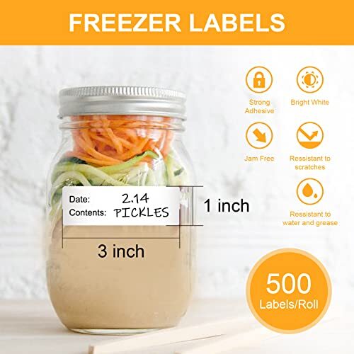 500 Pcs Removable Freezer Labels Food Storage Stickers Refrigerator Food Labels - Bild 9 von 9