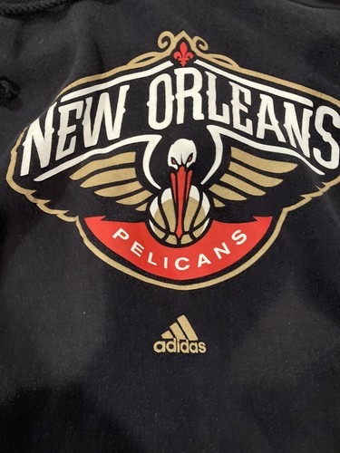 New Orleans Pelicans Hoodie Mens XL Blue Adidas Sweatshirt Fleece NBA Logo - Picture 2 of 7