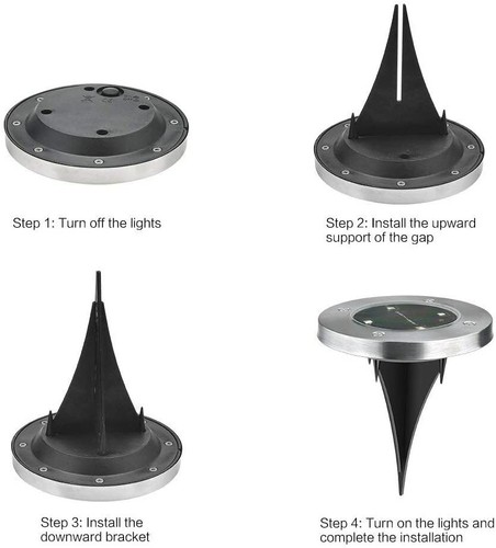 LED Solar Wall Lights Garden Lamp Fence Path Decking Outdoor Indoor Waterproof - Picture 16 of 50