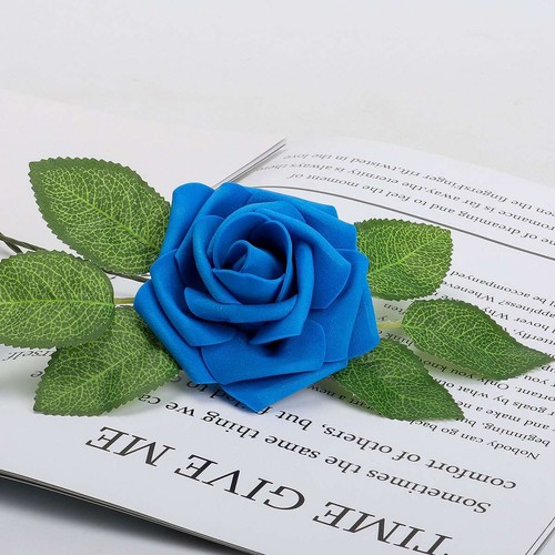 25/50pcs Artificial Flowers Real Looking Foam Rose Decoration DIY for Wedding US - Picture 14 of 27