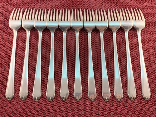 11 Grille Forks 1937 LADY ALICE II Wallace Silverplate - Picture 8 of 15