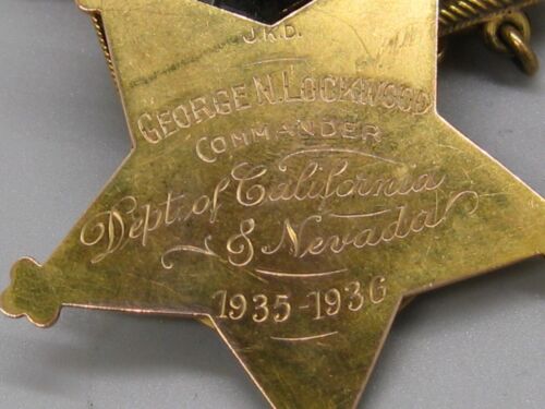 Antique Civil War GAR 10K Gold Medal & Ribbon w/Diamond Michigan Calvary Named! - Picture 18 of 21