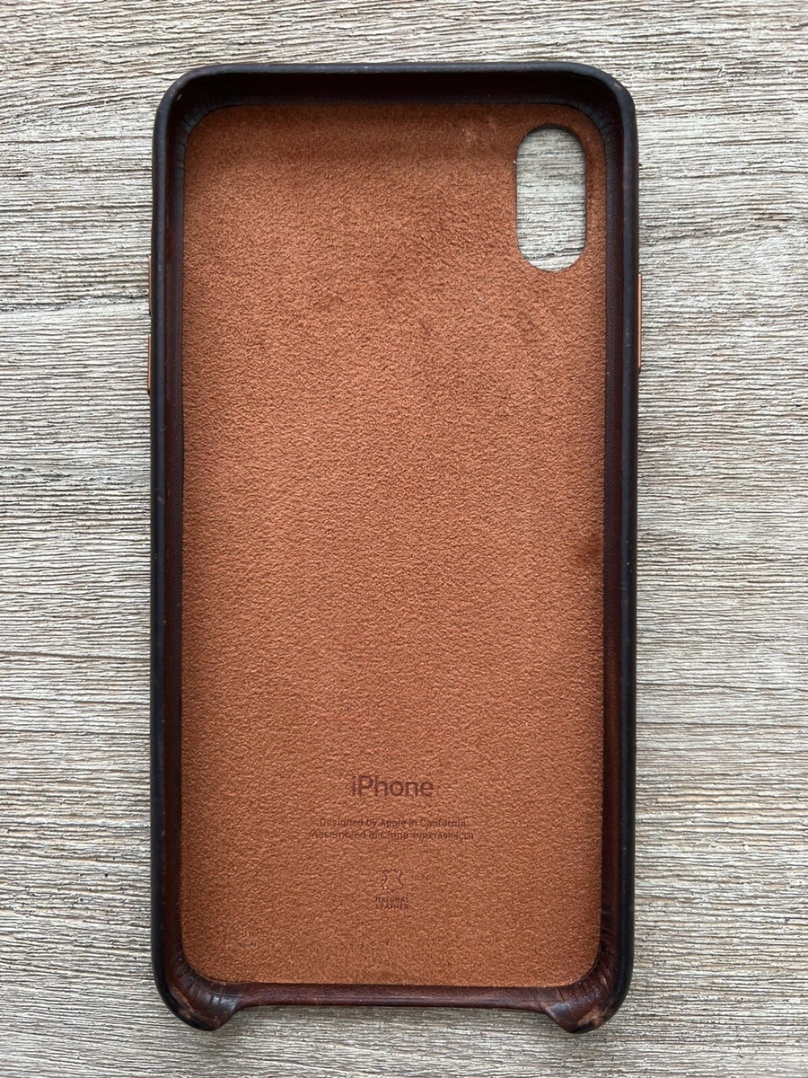 Apple Leather Case for iPhone XS Max - Saddle Brown