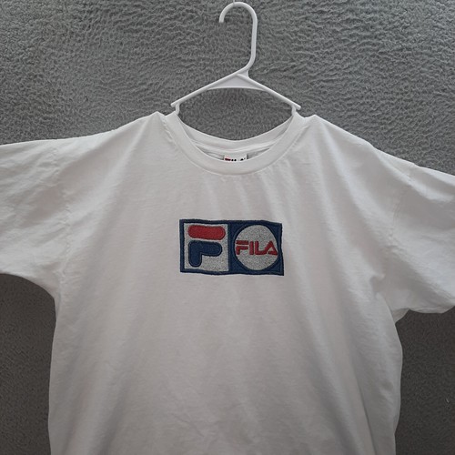 Vintage Fila Shirt Adult Extra Large White Streetwear Grunge Skater 1990s Y2K - Picture 7 of 9