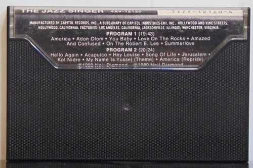 Neil Diamond – The Jazz Singer - 1980 Capitol 4XV-12120 Pop Cassette, Album - Picture 3 of 6