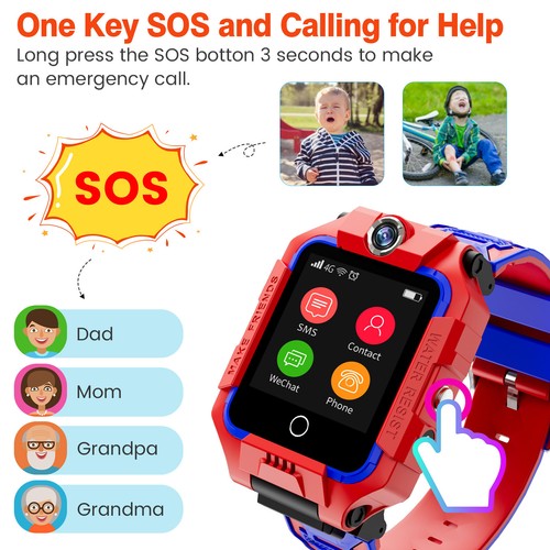 4G Dziecięcy Smartwatch Zegarek telefoniczny z GPS Wideorozmowa SOS Alert dla chłopców Dziewcząt - Zdjęcie 59 z 65