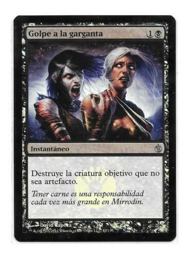 Cartas sueltas de juegos de cartas coleccionables negros Magic: The Gathering con 1x