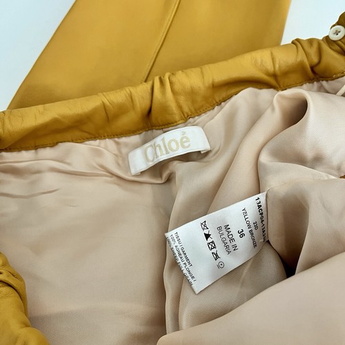 Chloe Jogginghose senfgelb 100% Lammleder knöchellang, Größe 36 - Bild 7 von 10