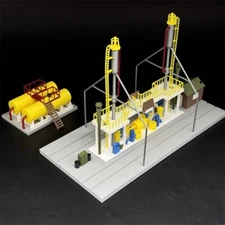 1/87 HO Scale Model Train Diesel Refueling Station Model DIY Assembly Diorama