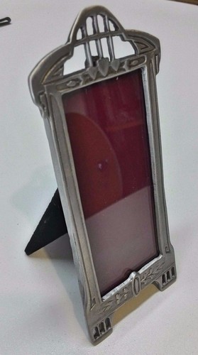 Pewter Picture Frame / Vintage Pewter Picture Frame  2.5" x 6" Frame - Bild 3 von 3