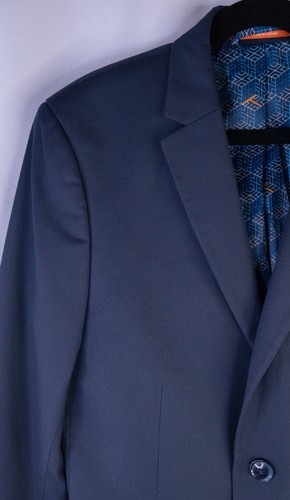 TALLIA Boys Sports Coat Jacket Navy 2-Button 14R Poly Blend - Picture 5 of 13