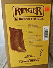 Forest Green Ranger Bullhead 32 Heavy-Duty Mens Full Rubber Insulated Hip Boots A2300