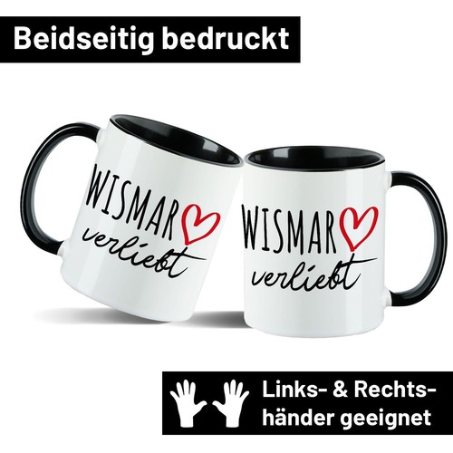Kaffeetasse Wismar verliebt Keramik Tasse Geschenkidee Souvenir Präsent Wichtelg - Bild 10 von 50