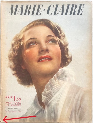 MARIE-CLAIRE n° 13 du 28 Mai 1937 (1 ère année) ancienne revue mode Mme VIONNET - Imagen 5 de 5