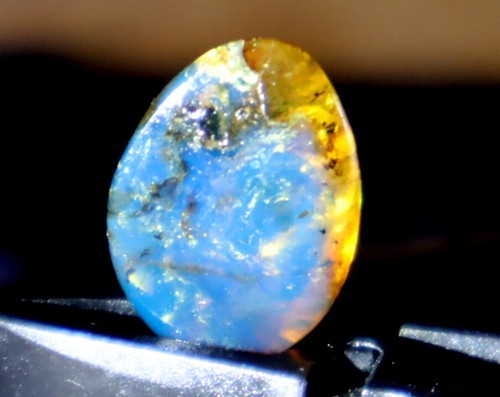 Lovely Natural Dominican Clear Deep Blue Amber Polished Stone 17mm FREE DRILLING - Picture 3 of 8