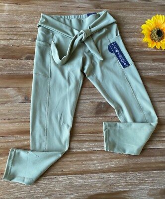 RAG Women's Active S Light Olive Wicking & Lightweight Leggings Waist Self Tie