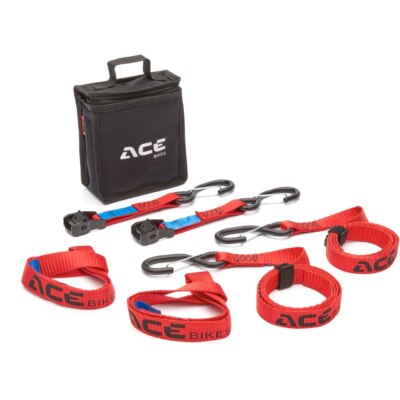 ACEBIKES Cam Buckle Pro 2-Pack Spanngurt-Set Schwerlasthaken Motorrad