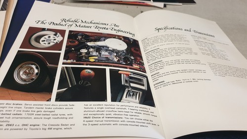 Folleto de ventas de Toyota Cressida 1978 - Imagen 8 de 9