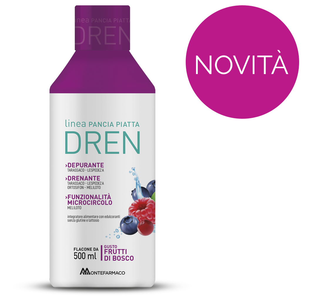 Drenante Depurativo Microcircolo Linea Pancia Piatta Dren Frutti di Bosco 500ml